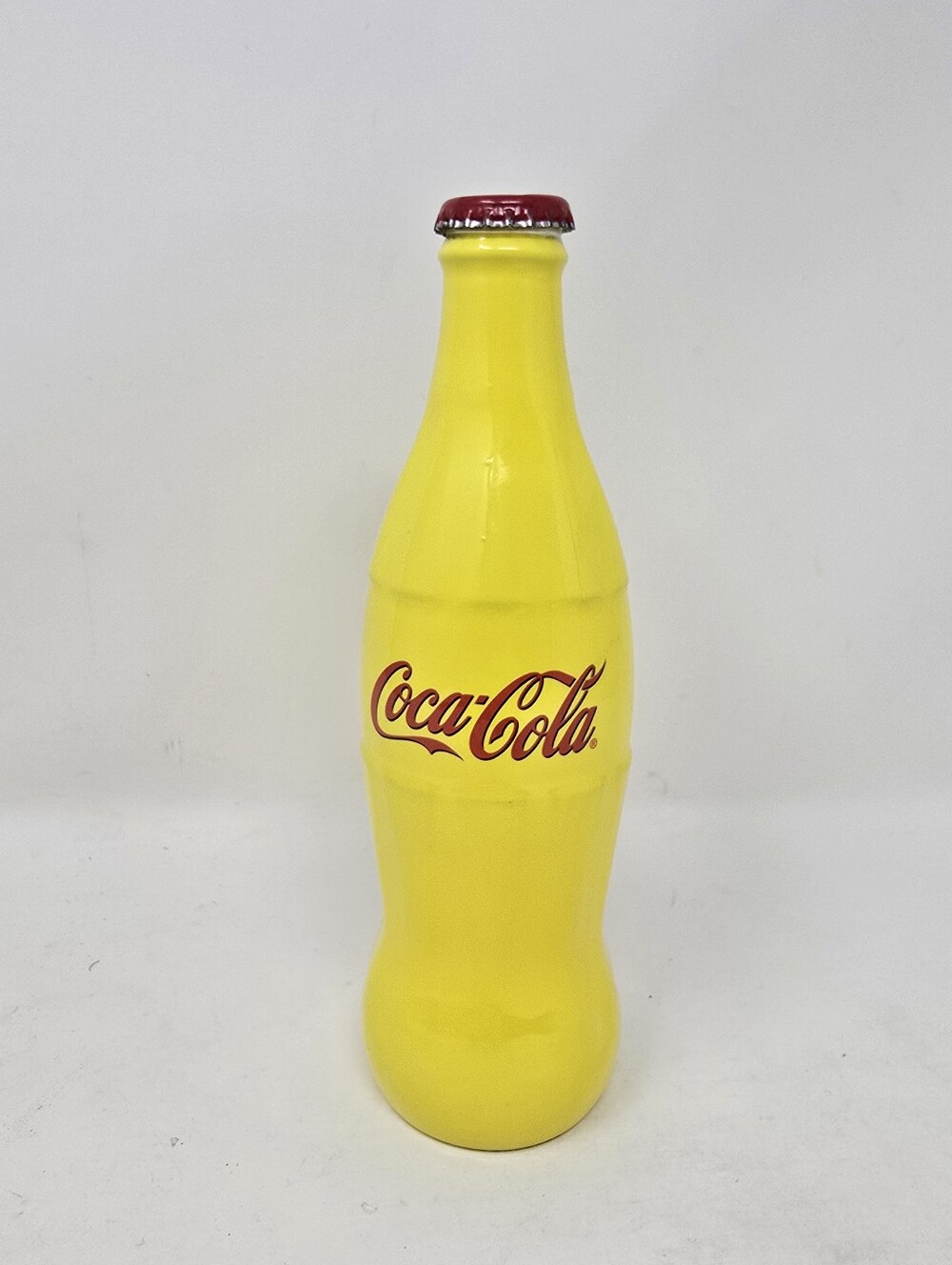 Coca Cola Bottle Yellow Lemon Rare Limited Edition Selfridges Dept Store UK 8"